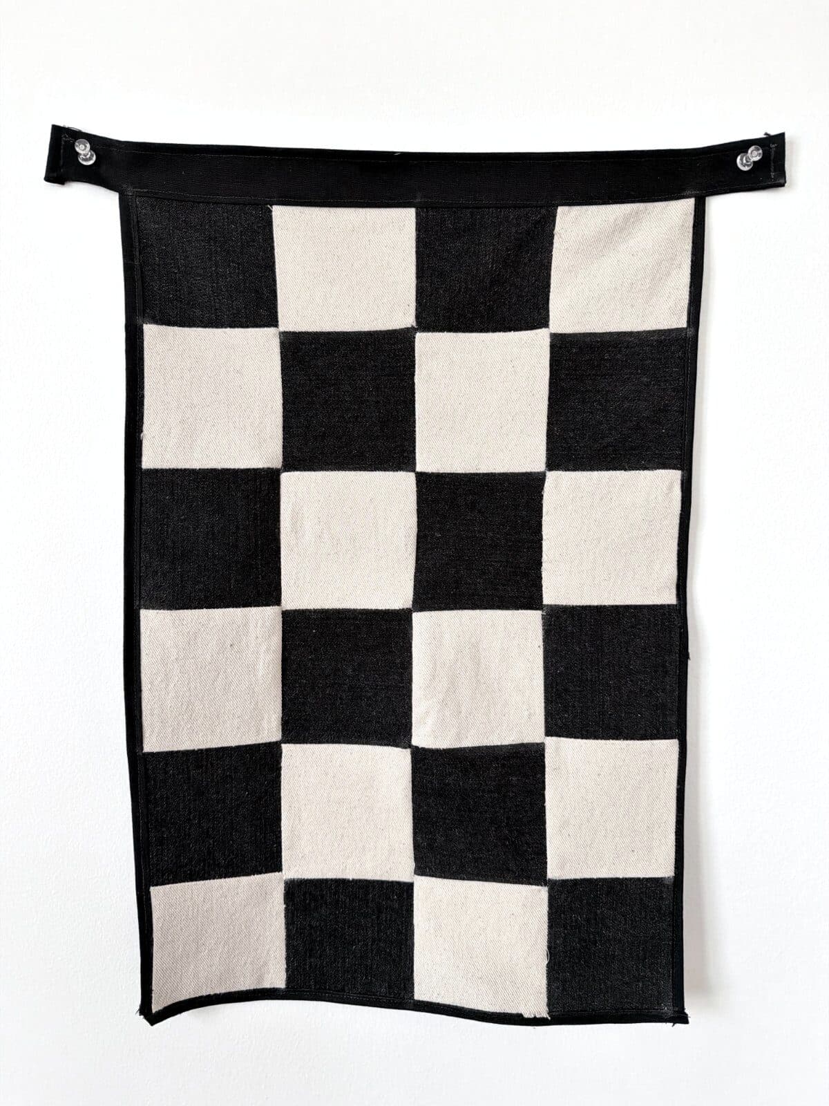 The flag, hung